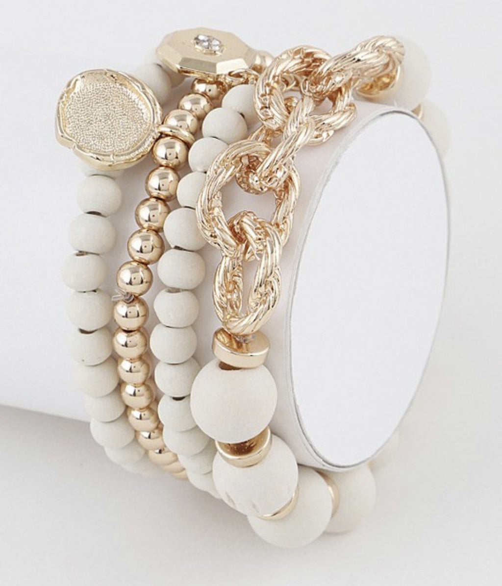 Twisted Chain Beaded Bracelets