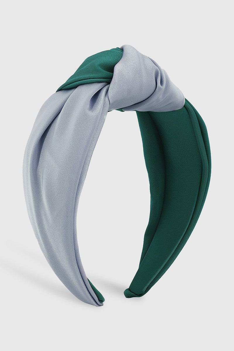 Duo Color Silk Satins Top Knotted Headband