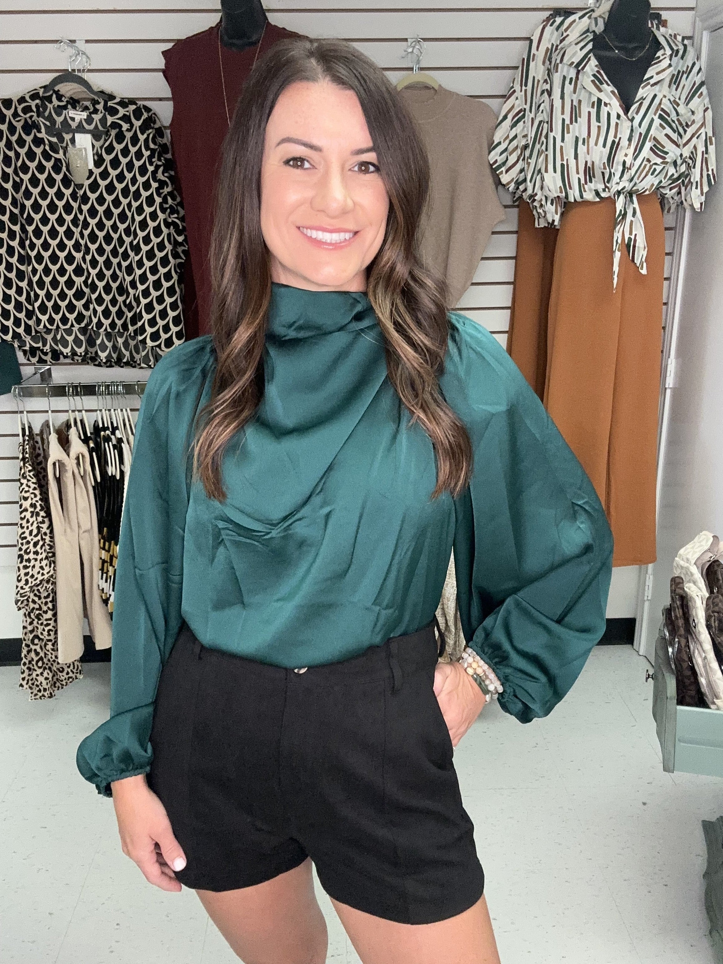 After Hours Satin Blouse