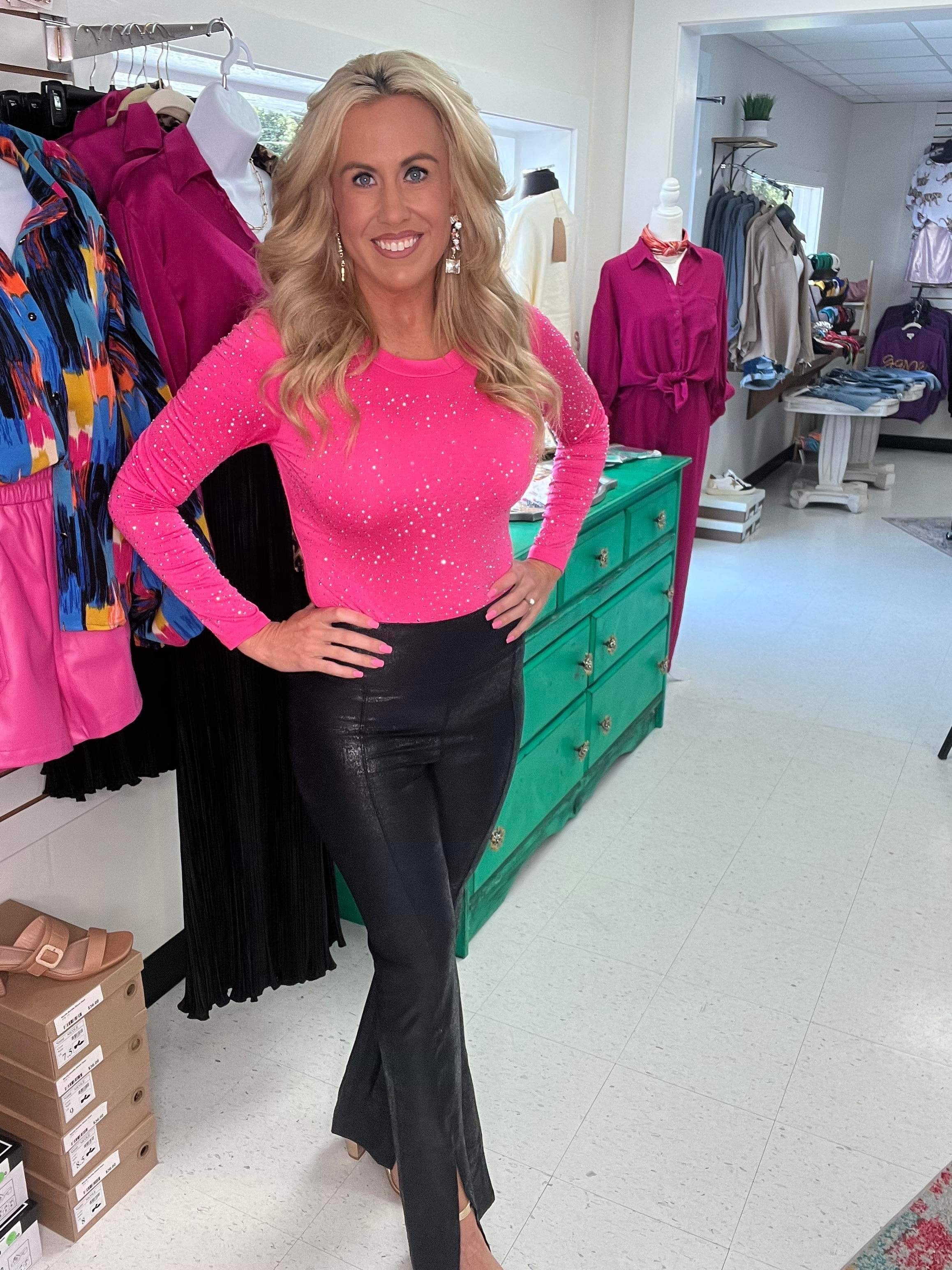 Coming for You Studded Long Sleeve Bodysuit *Final Sale*