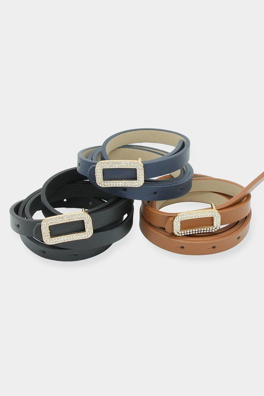 Skinny Stone Embellished Belt
