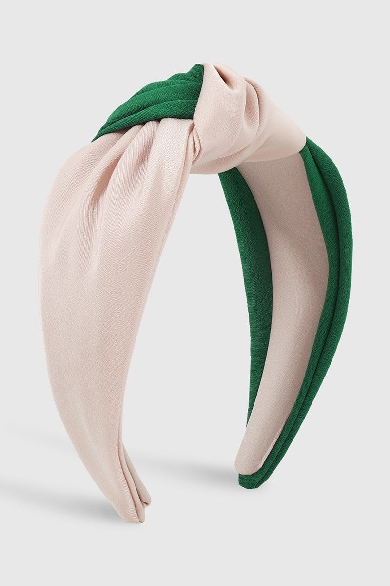 Duo Color Silk Satins Top Knotted Headband