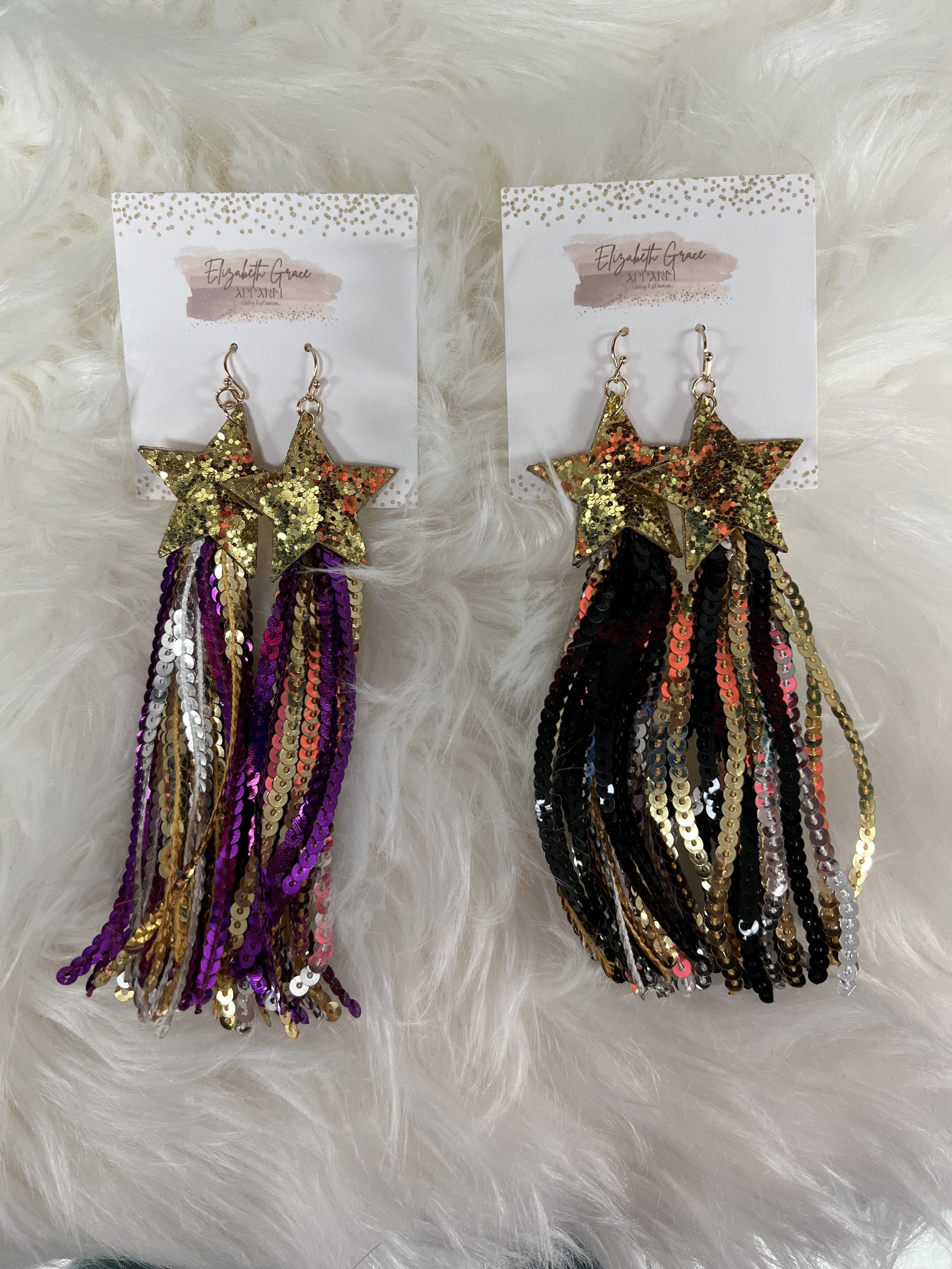 Shooting Star Sequin Earrings