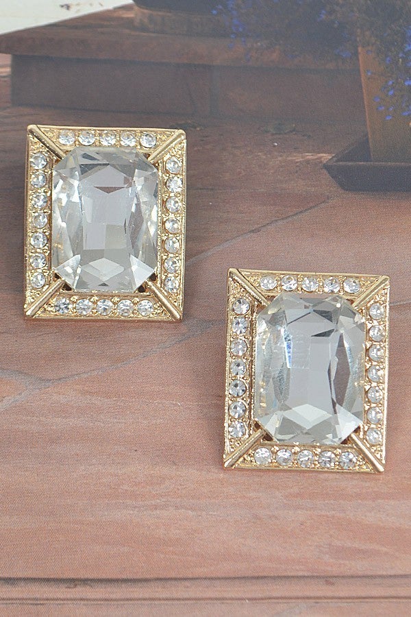Studded Rhinestone Earrings